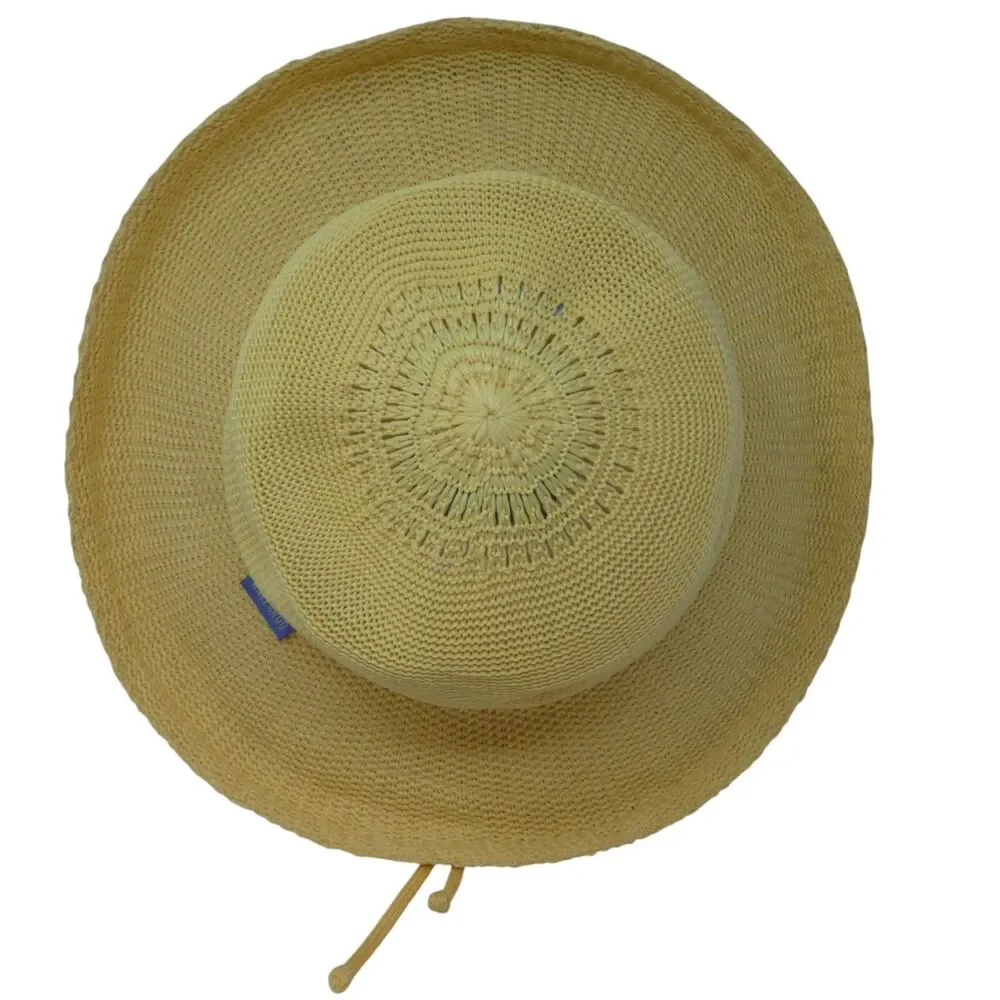 Wallaroo Hat Company Victoria Yellow‎ Poly-Straw Sun Protection Hat